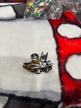 Batman Enamel Hat Pin in Black and Yellow
